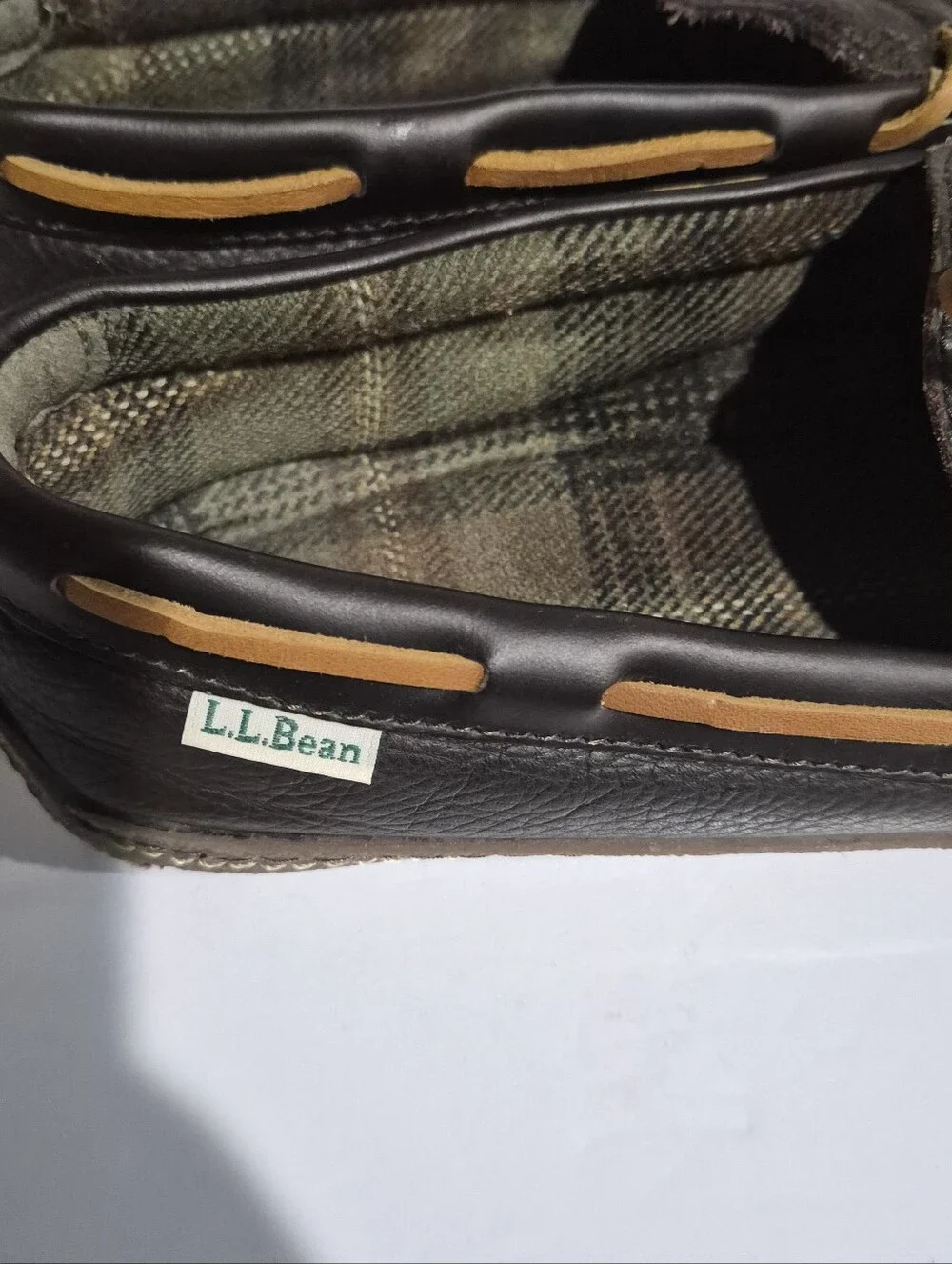 L.L. Bean Men’s Brown Leather Moccasin Driving Loafers Size 11